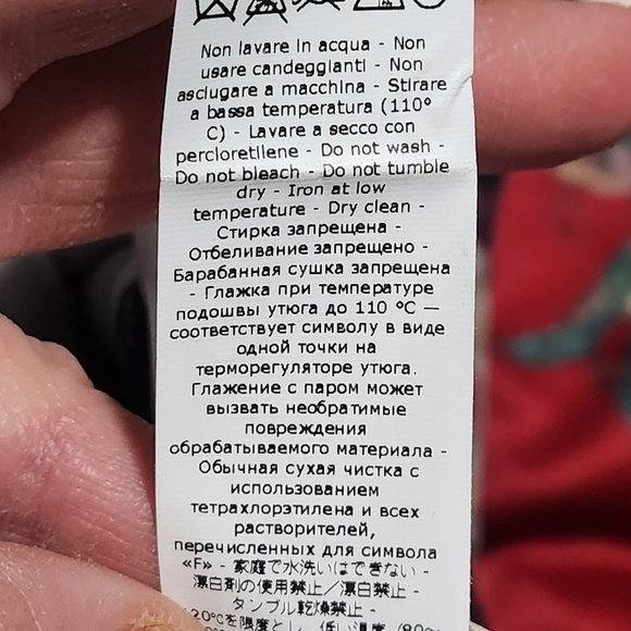 SFIZIO Floral Dress Womens Small Red Italian Designer NWT - Picture 11 of 15